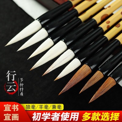 青书宝卷初学者毛笔套装狼毫羊毫兼毫毛笔入门级大中小楷毛笔图2