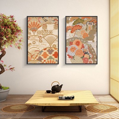 日式挂画禅意花纹日本风格墙面装饰画客厅日料店餐厅茶室玄关壁画图4