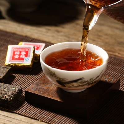 厂家直发云南普洱茶熟茶糯香小方砖迷你金砖沱茶源头批发一件代发图3