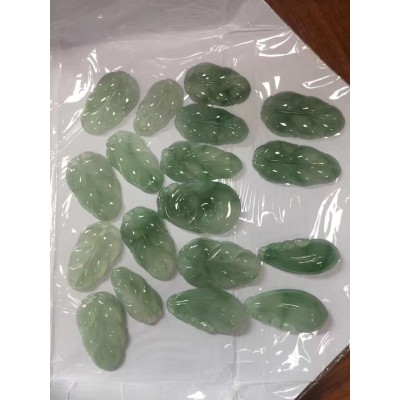 天然A货翡翠批发阳绿玉佛观音貔貅如意葫芦叶子福瓜平安扣吊坠图3