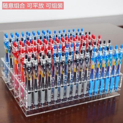 笔架文具店展示架多层阶梯亚克力插孔装流水台按动中性笔单只展示 3件起售图2