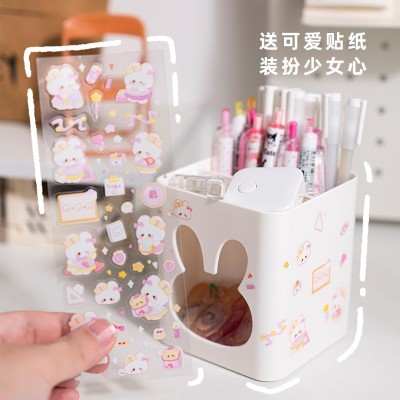 定制创意笔筒学生桌面摆件桌面收纳盒办公室好物文具轻奢笔架批发 4个起售图4