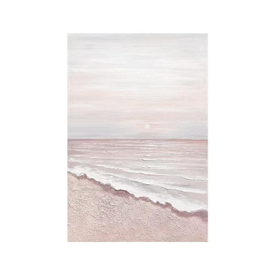 现代极简轻奢奶油风玄关油画竖版厚肌理纯手绘暖色家居背景墙挂画 2幅起售图4