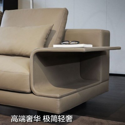 意式极简沙发康纳利真皮小户型意大利客厅皮艺北欧轻奢家具牛皮 1张起售图5