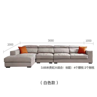 羽绒沙发布艺组合可拆洗现代简约北欧轻奢意式极简设计师客厅转角 1套起售图4