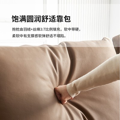 意式极简布雷泽真皮沙发简约现代客厅大小户型直排别墅大平层沙发 1套起售图5