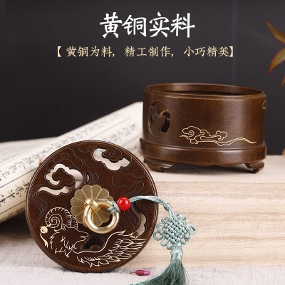 香炉纯铜家用创意盘香檀香炉室内茶道熏香炉焚香薰炉摆件厂家批发 2台图3