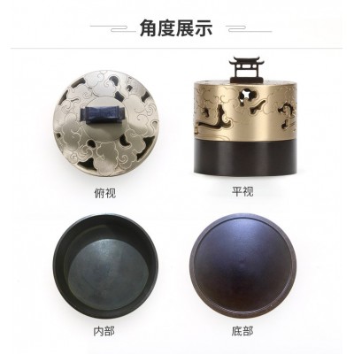 香炉纯铜家用创意盘香檀香炉室内茶道熏香炉焚香薰炉摆件厂家批发 2台图4