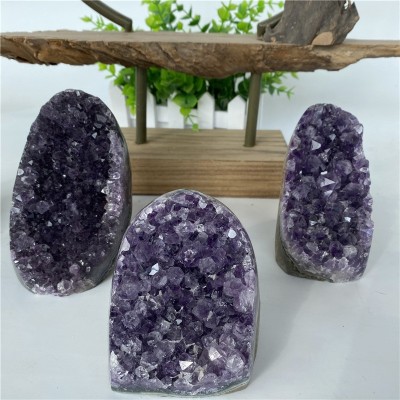 天然乌拉圭紫晶簇摆件紫水晶原矿乌拉圭水晶原石水晶晶簇居家装饰 2千克起批图2