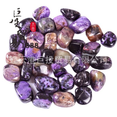 紫龙晶滚石摆件俄罗斯孔赛石tumble国际站供货大颗粒碎石装饰科普 2件起批图5