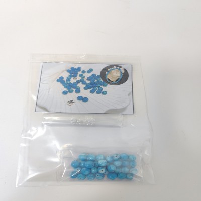 欧美跨境专供直径5-7mm绿松石手链可diy材料包绿松碎石串珠 2件图4