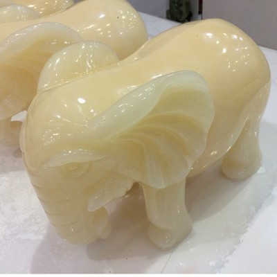 天然玉石大象雕刻阿富汗玉雕风水摆件白玉大象招财玉器装饰品批发 2件图4