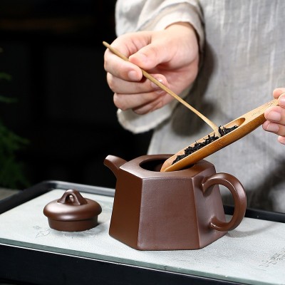 六方金钟茶壶原矿紫泥功夫茶具紫砂壶家直销一件代发货雨中砂厂家2个起批图4