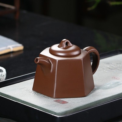 六方金钟茶壶原矿紫泥功夫茶具紫砂壶家直销一件代发货雨中砂厂家2个起批图3