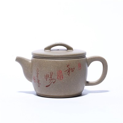 紫砂壶批发 手工名家宜兴原矿青灰段泥茶具 刻绘汉瓦茶壶微商代发 2个起批图5