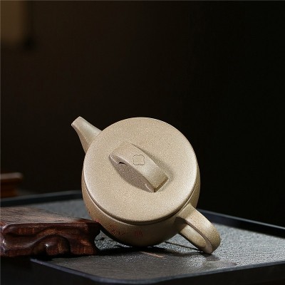 紫砂壶批发 手工名家宜兴原矿青灰段泥茶具 刻绘汉瓦茶壶微商代发 2个起批图3
