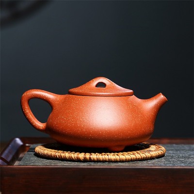 宜兴紫砂壶原矿龙血砂茶具名家手工石瓢茶壶家用茶具微商一件代发 2个起批图2
