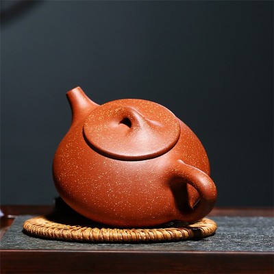 宜兴紫砂壶原矿龙血砂茶具名家手工石瓢茶壶家用茶具微商一件代发 2个起批图3