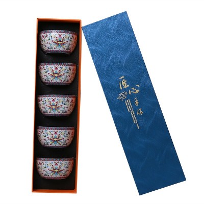珐琅彩陶瓷主人杯品茗杯个人茶杯茶道功夫茶具家用批发 1个起批图4