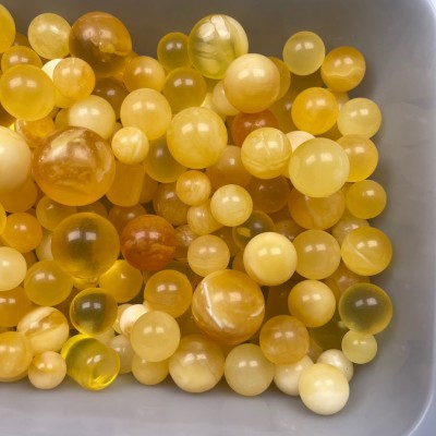 【原矿天然琥珀蜜蜡】一手货源精美鸡油黄俄料直径10-21mm散珠图2
