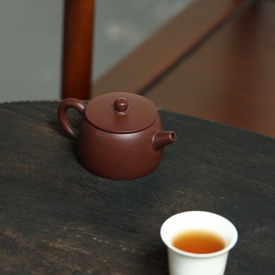 左茶右壶宜兴紫砂壶茶壶原矿紫朱泥小品小平盖茶具直播一件代发货 2个起批图2
