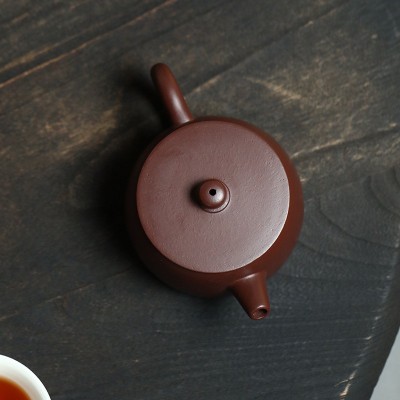 左茶右壶宜兴紫砂壶茶壶原矿紫朱泥小品小平盖茶具直播一件代发货 2个起批图3