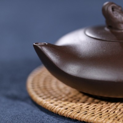 宜兴紫砂大象壶批发富贵吉祥壶半手工原矿紫泥小品壶功夫一件代发 2个起批图4