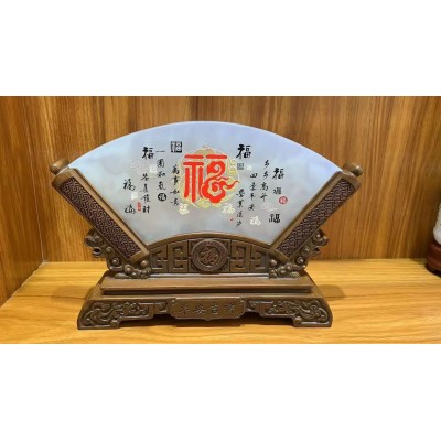大展鸿图玉石屏风玉器商务摆件开学毕业礼品教师节天然玉石摆件图2