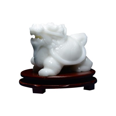 白玉玉龙龟玉石摆件批发玉雕摆件龙头龟聚财玉器工艺品图5