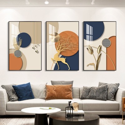 北欧客厅装饰画现代简约沙发背景墙挂画餐厅墙面三联壁画卧 室墙画图2
