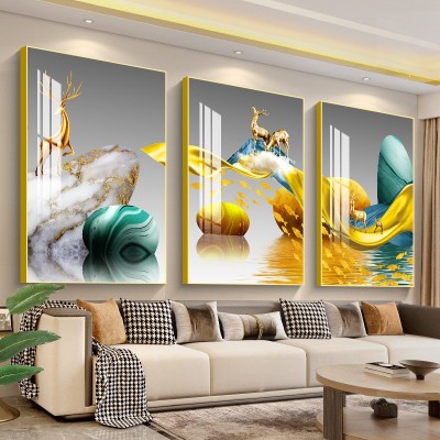 墙画客厅装饰画卧室楼梯简约现代墙上餐厅壁画三联沙发背景 墙挂画图4