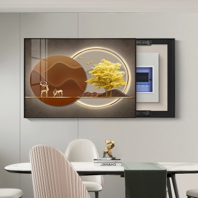 轻奢电表箱装饰画现代简约配电箱客厅餐厅电闸箱开关遮挡挂画图2