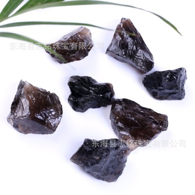 天然茶水晶原石香薰扩香石鱼缸盆栽家居造景装饰跨境热销水晶矿石 2千克起批图2
