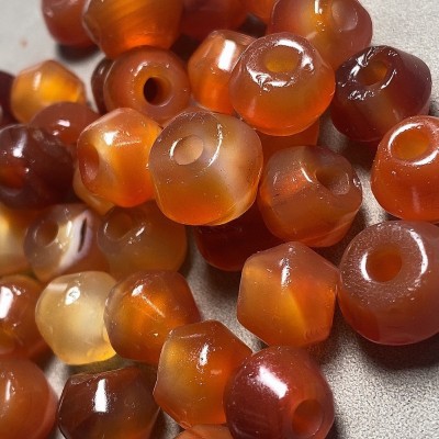 天然红玛瑙大孔道批发市场直销老玛瑙仿古玛瑙老型珠佛珠散珠串珠 2个起批图2
