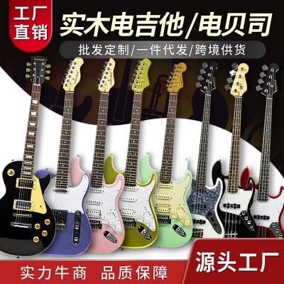 工厂直销单摇电吉他ST经典款三单拾音器入门级JB电贝斯批发定制图2