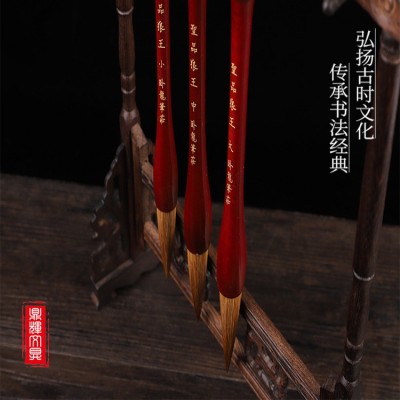 厂家直供 圣品狼毫毛笔 初学者大楷书法练习斗笔文房四宝抓笔对联 3支起批图4