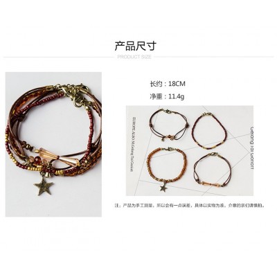 厂家直销 春季新款 欧美星星吊坠套装手链 环保无害 量大从优图5