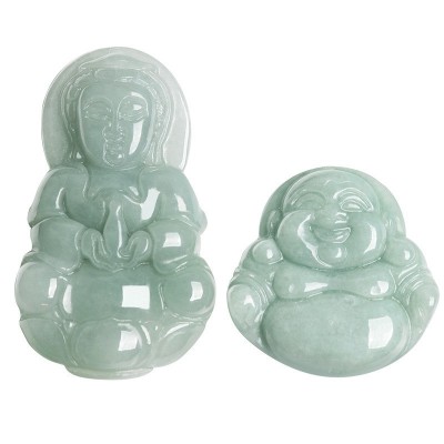 天然缅甸A货翡翠观音佛像吊坠挂件饰品男女款冰种玉石玉器挂饰 1件起批图5