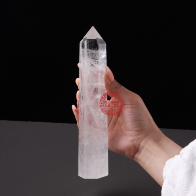 天然水晶柱批发 紫晶粉晶白水晶单尖六棱柱 水晶原石能量柱摆件 2件起批图2