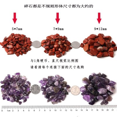 天然白水晶碎石 黄水晶紫水晶茶水晶粉水晶红玛瑙 碧玺水晶碎石批图2