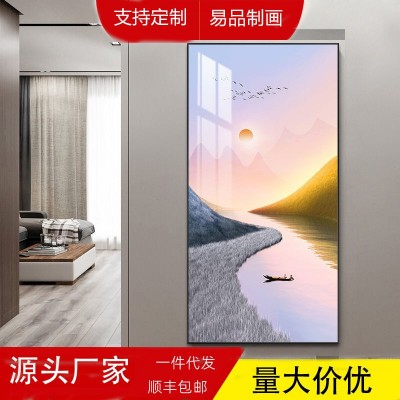 玄关装饰画家大业大现代简约客厅入户门过道墙画宾馆酒店走廊挂画 2副起批图2