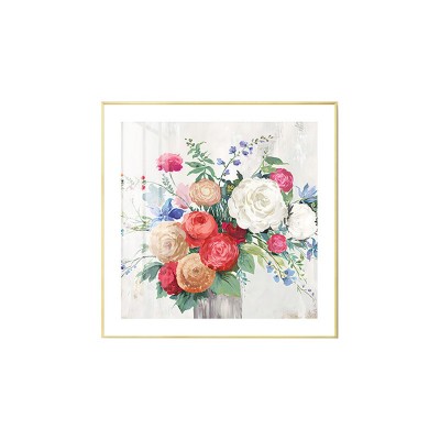 中式现代花卉玄关装饰画高档轻奢客厅进门墙挂画过道楼梯方形壁画 2副起批图5