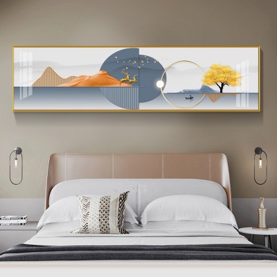 卧室床头装饰画现代轻奢主卧房间挂画背景墙壁画福禄酒店宾馆墙画 2件起批图2