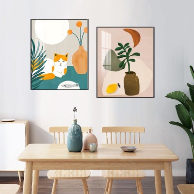 批发新中式餐厅装饰画饭厅背景墙挂画水果饭店餐馆厨房墙面壁画 2套起批图4