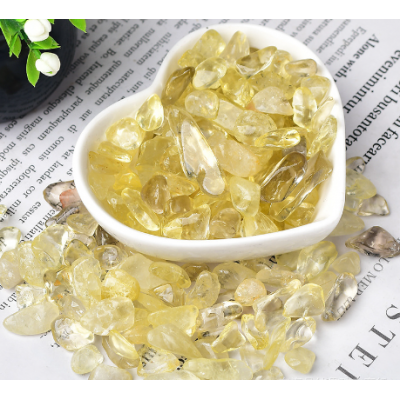 天然东海黄水晶碎石 鱼缸花盆水晶装饰石香薰扩香石消磁石摆件图4