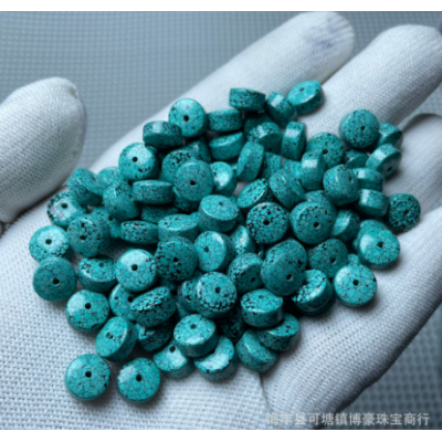 菱镁矿绿松石隔片垫片高瓷盘玩变色优化隔珠各类配饰蒙松厂家批发图3