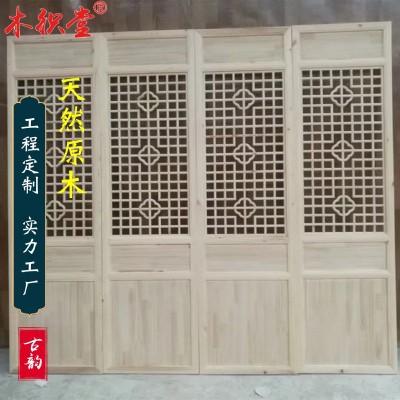 实力工厂直销东阳木雕中式仿古门窗老式入户门仿古木门古建木制品 2平方米起批图4