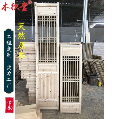 实力工厂直销东阳木雕中式仿古门窗老式入户门仿古木门古建木制品 2平方米起批图3