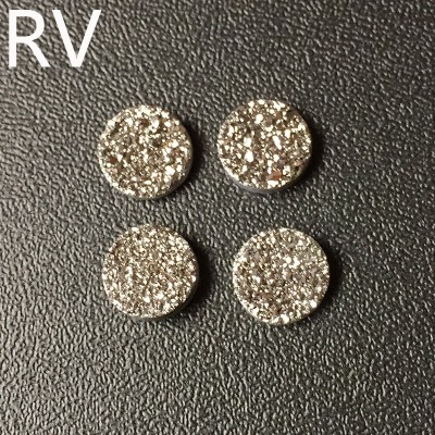 8mm圆形Druzy水晶晶簇裸石 玛瑙晶洞晶牙耳钉戒面配石DIY图3