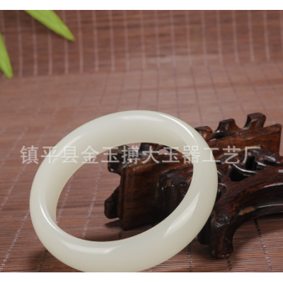 新疆和田玉玉镯子女款黄玉羊脂玉昆仑白玉手镯批发图5